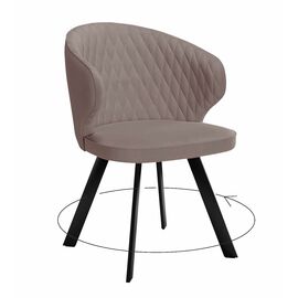 Стул DikLine 249 поворотный, B5 LATTE, ножки черные | Интернет магазин мебели и декора LifeDekor