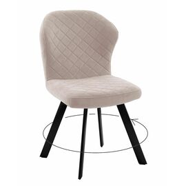 Стул DikLine 339 поворотный B03 BEIGE, ножки черные | Интернет магазин мебели и декора LifeDekor