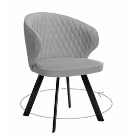 Стул DikLine 249 поворотный, B22 GREY, ножки черные | Интернет магазин мебели и декора LifeDekor