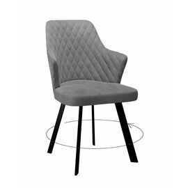 Стул DikLine 245 поворотный, C56 серый, ножки черные | Интернет магазин мебели и декора LifeDekor