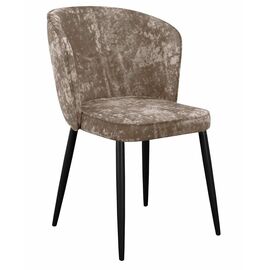 Стул DikLine 347 микровелюр M05 шоколад, ножки черные | Интернет магазин мебели и декора LifeDekor