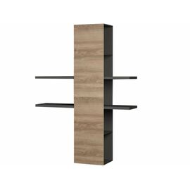 Полка «Альда» КМК 0782.10, черный/дуб велингтон | Интернет магазин мебели и декора LifeDekor