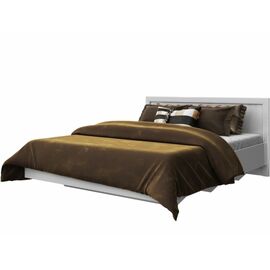 Кровать «Эстель 1600» КМК 0738.1, Белый/ Белый глянец | Интернет магазин мебели и декора LifeDekor