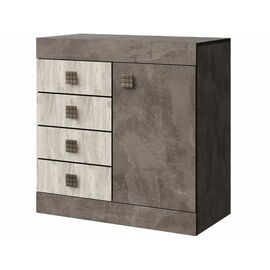 Комод «Лондон 1Д4Я» КМК 0467.13, Оникс/Бетон пайн светлый | Интернет магазин мебели и декора LifeDekor