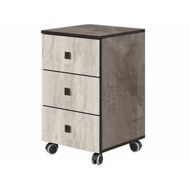 Тумба «Лондон 3Я» КМК 0467.4, Оникс/Бетон пайн светлый | Интернет магазин мебели и декора LifeDekor