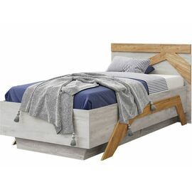 Кровать «Скандинавия 900» КМК 0905.2, Бетон пайн светлый/ дуб наварра | Интернет магазин мебели и декора LifeDekor