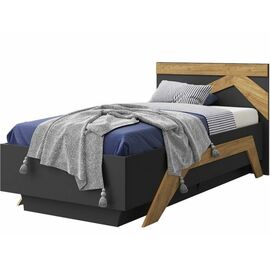 Кровать «Скандинавия 900» КМК 0905.2, Антрацит/ дуб наварра | Интернет магазин мебели и декора LifeDekor