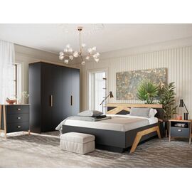 Спальня «Скандинавия», Антрацит/ дуб наварра | Интернет магазин мебели и декора LifeDekor