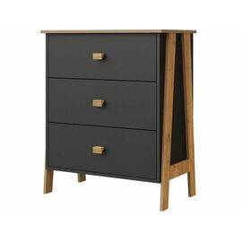 Комод «Скандинавия» КМК 0905.10, Антрацит/Дуб Наварра | Интернет магазин мебели и декора LifeDekor