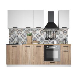 Кухонный гарнитур «Ника» Нео 2,4м, Белый/Дуб сонома | Интернет магазин мебели и декора LifeDekor