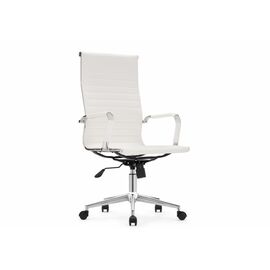 Компьютерное кресло Reus pu white / chrome | Интернет магазин мебели и декора LifeDekor