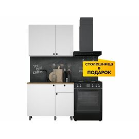 Кухонный гарнитур «Ева» 100см, Белый шагрень (дуб классический) | Интернет магазин мебели и декора LifeDekor