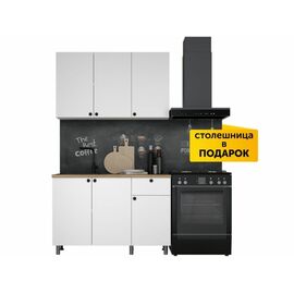 Кухонный гарнитур «Ева» 120см, Белый шагрень (дуб классический) | Интернет магазин мебели и декора LifeDekor