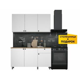 Кухонный гарнитур «Ева» 150см, Белый шагрень (дуб классический) | Интернет магазин мебели и декора LifeDekor