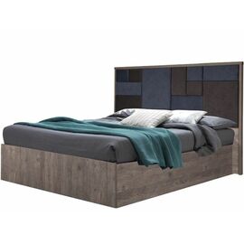 Кровать «Монако 1600» КМК 0673.2, Сосна натуральная/Onyx 17/Onyx 20 | Интернет магазин мебели и декора LifeDekor