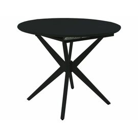 Стол «Сидней СВ» стекло черное, каркас черный | Интернет магазин мебели и декора LifeDekor