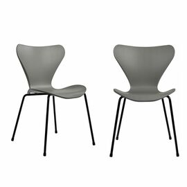 Комплект из 2-х стульев Seven Style серый с чёрными ножками | Интернет магазин мебели и декора LifeDekor