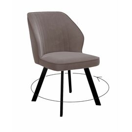 Стул DikLine 232 поворотный B5 LATTE, ножки черные | Интернет магазин мебели и декора LifeDekor