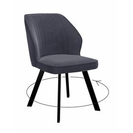 Стул DikLine 232 поворотный B28 ANTRACITE, ножки черные | Интернет магазин мебели и декора LifeDekor