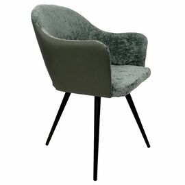 Стул Bruno зелёный шенилл с экокожей с поворотным механизмом | Интернет магазин мебели и декора LifeDekor