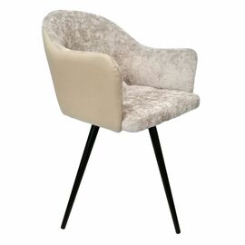 Стул Bruno латте шенилл с экокожей с поворотным механизмом | Интернет магазин мебели и декора LifeDekor