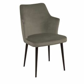 Стул с подлокотниками Hunt, бархат 03 / чёрный конус | Интернет магазин мебели и декора LifeDekor