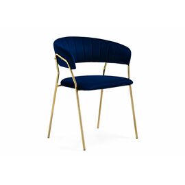 Стул Kamelia 1 dark blue / gold | Интернет магазин мебели и декора LifeDekor