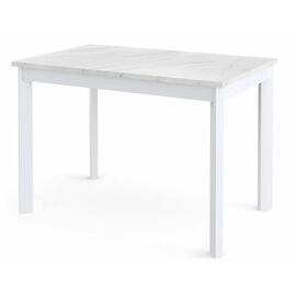 Стол Dikline L110 Мрамор белый (ЛДСП EGGER)/Опоры белый | Интернет магазин мебели и декора LifeDekor