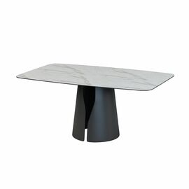 Стол овальный GIO 160, керамика матовая, белая | Интернет магазин мебели и декора LifeDekor