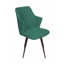 Стул поворотный на 90 градусов, функция возврата, антишум Hunt ромб, бархат зеленый 19 / чёрный конус | Интернет магазин мебели и декора LifeDekor