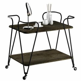 Стол сервировочный Эстер черный/дуб маррон | Интернет магазин мебели и декора LifeDekor