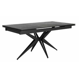 Стол DikLine KW160 мрамор С45 (керамика черная)/опоры черные | Интернет магазин мебели и декора LifeDekor