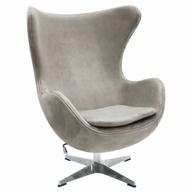 Кресло EGG STYLE CHAIR латте, искусственная замша | Интернет магазин мебели и декора LifeDekor
