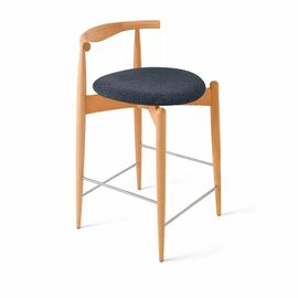 Стул Noble полубарный графит, опора бук светлый | Интернет магазин мебели и декора LifeDekor