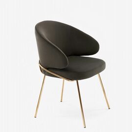 Дизайнерский стул Cosmos графит, основание золото | Интернет магазин мебели и декора LifeDekor