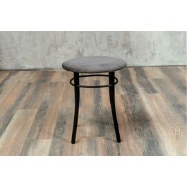 Кухонный табурет Shado Хокер серый велюр, каркас черный | Интернет магазин мебели и декора LifeDekor