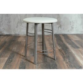 Табурет для кухни Shado 03 белый экокожа, каркас бриллиант | Интернет магазин мебели и декора LifeDekor