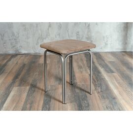 Табурет для кухни Shado 01 бежевый велюр, каркас бриллиант | Интернет магазин мебели и декора LifeDekor