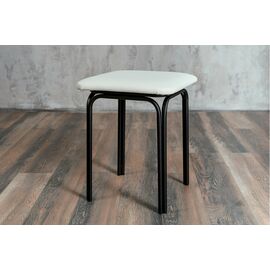 Табурет для кухни Shado 01 белый экокожа, каркас черный | Интернет магазин мебели и декора LifeDekor