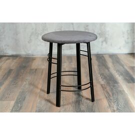 Табурет для кухни Shado 03 серый велюр, каркас черный | Интернет магазин мебели и декора LifeDekor