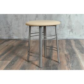 Табурет для кухни Shado 03 бежевый экокожа, каркас бриллиант | Интернет магазин мебели и декора LifeDekor