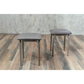 Табурет для кухни Shado 01 серый велюр, каркас бриллиант | Интернет магазин мебели и декора LifeDekor