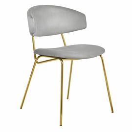 Стул Elle серый с золотыми ножками | Интернет магазин мебели и декора LifeDekor