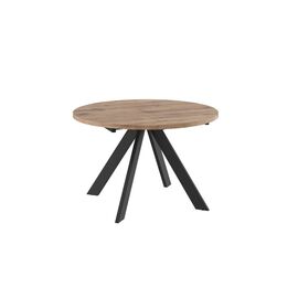 Стол Рондо D120, Дуб Веллингтон/Чёрный | Интернет магазин мебели и декора LifeDekor