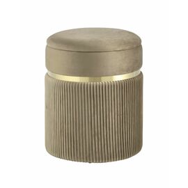 Пуф Миранда с ящиком велюр бежевый | Интернет магазин мебели и декора LifeDekor