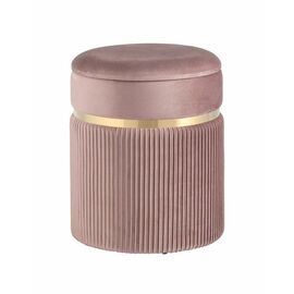 Пуф Миранда с ящиком велюр розовый | Интернет магазин мебели и декора LifeDekor