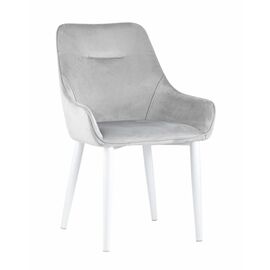 Стул Диана велюр серый ножки белые | Интернет магазин мебели и декора LifeDekor