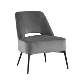 Кресло лаунж Бостон велюр тёмно-серый | Интернет магазин мебели и декора LifeDekor