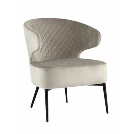 Кресло лаунж Royal велюр серо-бежевый | Интернет магазин мебели и декора LifeDekor