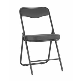 Складной стул Джонни экокожа черный каркас черный матовый | Интернет магазин мебели и декора LifeDekor